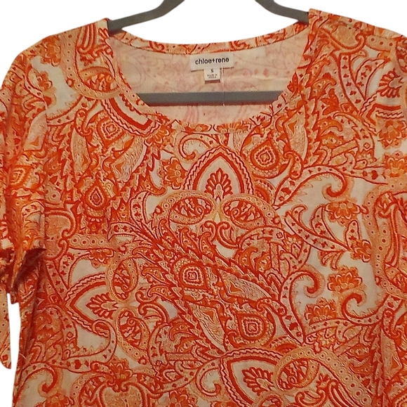Chloe+Rene NWT- Knee Length, Round Neck, Short Sleeves W/ Ties, Size Small, Soft - Picture 7 of 12